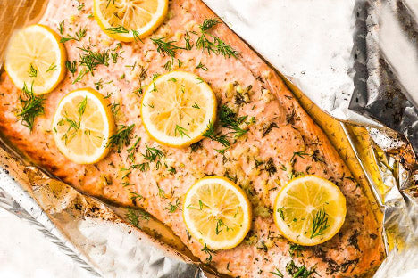 Grilled Salmon and Dill in Foil